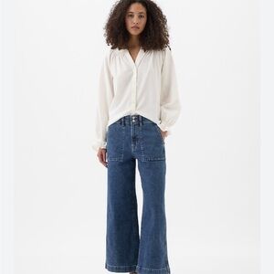 GAP High Rise Wide-Leg Crop Jeans! Size 26